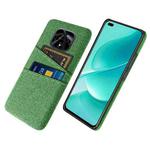 For Huawei nova 9z 5G Cloth Texture Card Slot PC+Nylon Phone Case(Green)
