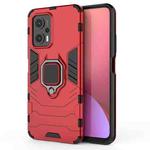 For Xiaomi Redmi Note 11T Pro 5G Shockproof PC + TPU Phone Case with Magnetic Ring Holder(Red)