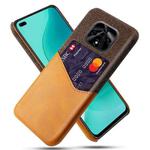 For Huawei nova 9z 5G Cloth Texture Card Slot PC + PU Phone Case(Orange)