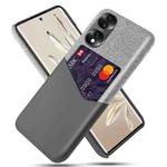 For Honor 70 Cloth Texture Card Slot PC + PU Phone Case(Grey)