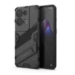 For OPPO Reno8 Pro+ Punk Armor 2 in 1 PC + TPU Shockproof Phone Case with Invisible Holder(Black)