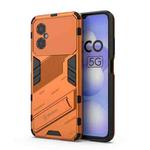 For Xiaomi Poco M4 5G Punk Armor 2 in 1 PC + TPU Shockproof Phone Case with Invisible Holder(Orange)