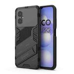 For Xiaomi Poco M4 5G Punk Armor 2 in 1 PC + TPU Shockproof Phone Case with Invisible Holder(Black)