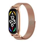 For Xiaomi Mi Band 7 / 7 NFC MIJOBS Milan Magnetic Plus Stainless Steel Watch Band(Rose Gold)