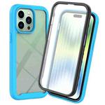 For iPhone 14 Pro Starry Sky Full Body Hybrid Shockproof Phone Case (Sky Blue)