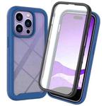 For iPhone 14 Pro Max Starry Sky Full Body Hybrid Shockproof Phone Case (Royal Blue)