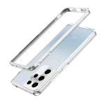 For Samsung Galaxy S21 Ultra Aurora Series Lens Protector + Metal Frame Protective Phone Case(Silver)