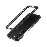 For Samsung Galaxy S22 5G Aurora Series Lens Protector + Metal Frame Protective Phone Case(Black Silver)