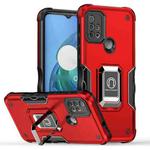 For Motorola Moto G10 / G20 / G30 Ring Holder Non-slip Armor Phone Case(Red)