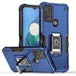 For Motorola Moto G10 / G20 / G30 Ring Holder Non-slip Armor Phone Case(Blue)