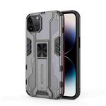 For iPhone 14 Pro Supersonic PC + TPU Holder Phone Case (Grey)
