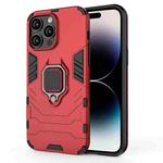 For iPhone 14 Pro Max PC + TPU Magnetic Ring Holder Phone Case (Red)