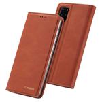 For Galaxy A51 / M40S LC.IMEEKE LC-002 Series Skin Hand Feeling PU + TPU Horizontal Flip Leather Case with Holder & Card Slot & Wallet(Brown)