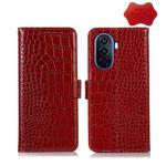 For Huawei Enjoy 50 CN / nova Y70 Plus / Y70 4G CN Crocodile Top Layer Cowhide Leather Phone Case(Red)
