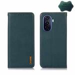 For Huawei Enjoy 50 CN / nova Y70 Plus / Y70 4G CN KHAZNEH Nappa Top Layer Cowhide Leather Phone Case(Green)