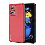 For Xiaomi Redmi Note 11T Pro / Note 11T Pro+ DUX DUCIS Fino Series PU + TPU Phone Case(Red)