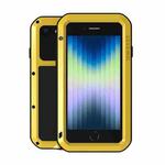 For iPhone SE 2022 / SE 2020 / 8 / 7 LOVE MEI Metal Shockproof Life Waterproof Dustproof Protective Phone Case with Glass(Yellow)