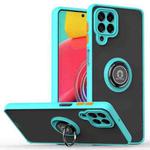 For Samsung Galaxy M53 Q Shadow 1 Series TPU + PC Phone Case with Ring(Sky Blue)