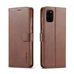 For Galaxy A71 / M70S LC.IMEEKE Calf Texture Horizontal Flip Leather Case, with Holder & Card Slots & Wallet & Photo Frame(Coffee)