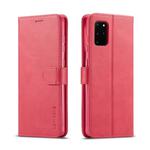 For Galaxy A51 / M40S LC.IMEEKE Calf Texture Horizontal Flip Leather Case, with Holder & Card Slots & Wallet & Photo Frame(Red)