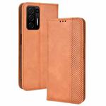 For BLU F91 Magnetic Buckle Retro Crazy Horse Leather Phone Case(Brown)