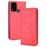 For BLU G71 Plus Magnetic Buckle Retro Crazy Horse Leather Phone Case(Red)