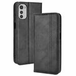 For Motorola Moto G22 / E32s 4G Magnetic Buckle Retro Crazy Horse Leather Phone Case(Black)