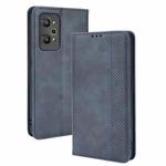 For OPPO Realme GT Neo 3T/GT Neo2/GT2 Magnetic Buckle Retro Crazy Horse Leather Phone Case(Blue)