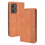 For OPPO Realme GT Neo 3T/GT Neo2/GT2 Magnetic Buckle Retro Crazy Horse Leather Phone Case(Brown)