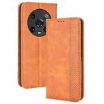 For Honor Magic4 Pro Magnetic Buckle Retro Crazy Horse Leather Phone Case(Brown)