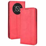 For Honor X9 5G / Magic4 Lite / X30 Magnetic Buckle Retro Crazy Horse Leather Phone Case(Red)