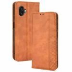For Samsung Galaxy Xcover6 Pro Magnetic Buckle Retro Crazy Horse Leather Phone Case(Brown)