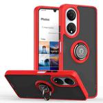 For Honor X7 Q Shadow 1 Series TPU + PC Phone Case with Ring(Red)