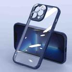 Soft Shield Acrylic Transparent PC Phone Case For iPhone 13 Pro(Dark Blue)