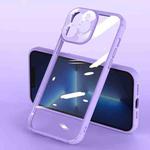For iPhone 13 Soft Shield Acrylic Transparent PC Phone Case(Light Purple)