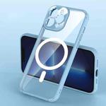 For iPhone 12 Soft Shield MagSafe Magnetic Acrylic Transparent PC Phone Case(Sierra Blue)