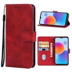 For ZTE Blade A52 2022 Leather Phone Case(Red)