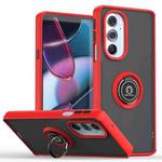 For Motorola Edge X30/30 Pro/Plus 2022 Q Shadow 1 Series TPU + PC Phone Case with Ring(Red)