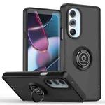 For Motorola Edge X30/30 Pro/Plus 2022 Q Shadow 1 Series TPU + PC Phone Case with Ring(Black+Black)