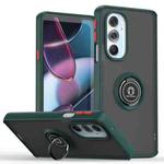 For Motorola Edge X30/30 Pro/Plus 2022 Q Shadow 1 Series TPU + PC Phone Case with Ring(Dark Green)