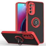 For Motorola Moto G Stylus 5G 2022 Q Shadow 1 Series TPU + PC Phone Case with Ring(Red)