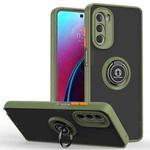 For Motorola Moto G Stylus 5G 2022 Q Shadow 1 Series TPU + PC Phone Case with Ring(Green)