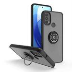 For Motorola Moto E20/E40 Q Shadow 1 Series TPU + PC Phone Case with Ring(Black+Black)