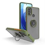 For Motorola Moto E20/E40 Q Shadow 1 Series TPU + PC Phone Case with Ring(Green)