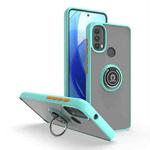 For Motorola Moto E20/E40 Q Shadow 1 Series TPU + PC Phone Case with Ring(Sky Blue)