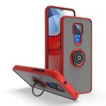 For Motorola Moto G Play 2021 Q Shadow 1 Series TPU + PC Phone Case with Ring(Red)