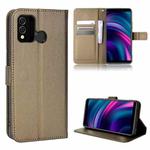 For BLU J9L Diamond Texture Leather Phone Case(Brown)
