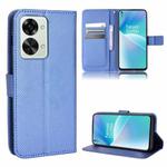 For OnePlus Nord 2T Diamond Texture Leather Phone Case(Blue)