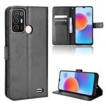 For ZTE Blade A52 Diamond Texture Leather Phone Case(Black)