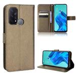 For OPPO Reno5 A Diamond Texture Leather Phone Case(Brown)